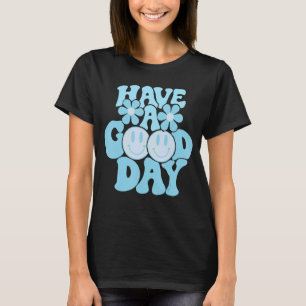 Ha ett Bra Trendig för retro Smile Ansikte T Shirt