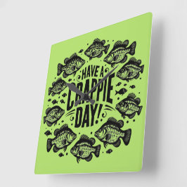 Ha ett Crappie Day-fiske Fyrkantig Klocka