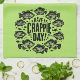 Ha ett Crappie Day-fiske Kökshandduk