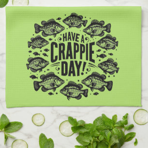 Ha ett Crappie Day-fiske Kökshandduk