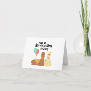 Ha ett fantastiskt födelsedagskort, lama-födelseda kort