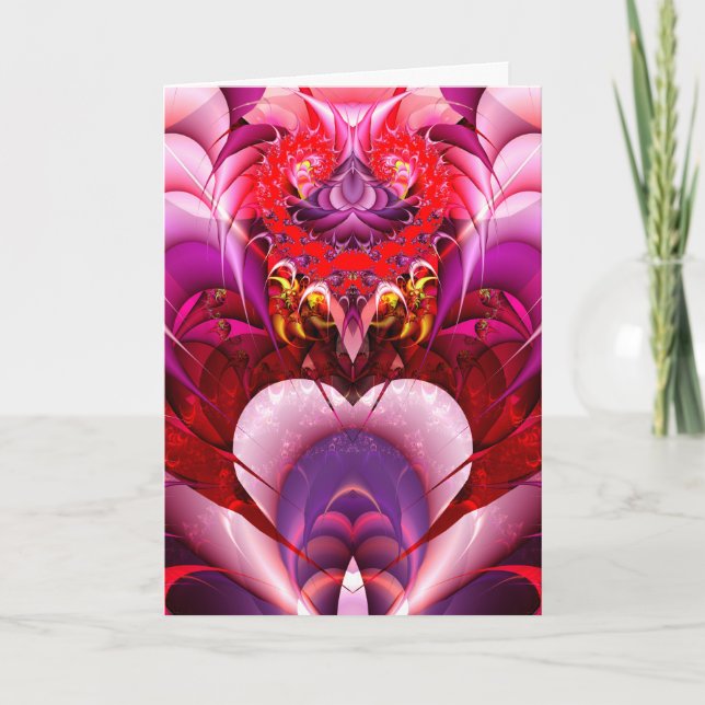 Ha ett Fractalvalentinkort Helgkort (Framsida)