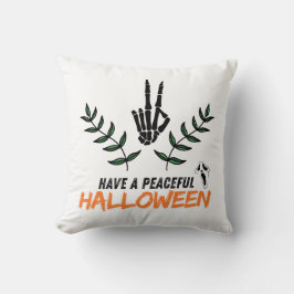 Ha ett fredligt Halloween Dekorativ kudde