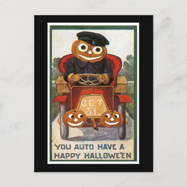 Ha ett Happy halloween automatiskt Vykort (Framsida)