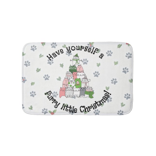 Ha ett hårig lite jul badrumsmatta (Framsidan)