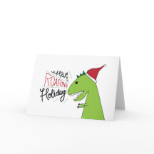 Ha ett Helgdag T-Rex-julkort