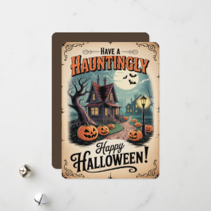 "Ha ett hemlighetsfullt grannskap i Happy hallowee Julkort