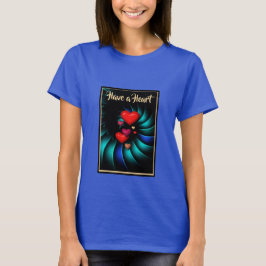 Ha ett hjärta Färgrik, djärv design T Shirt