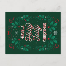 Ha ett Holly Jolly-julkort