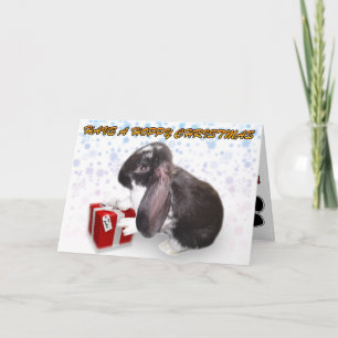 Ha ett hoppy jul W/ Pika - Rabbit Julafton Card Helgkort