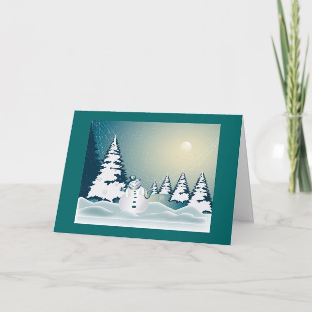 HA ETT JOYOUS JULHELGSNÖGUBBEKORT HELGKORT (Framsida)