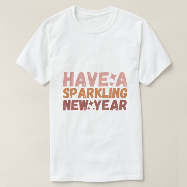 Ha ett lysande nytt år t shirt (Design framsida)