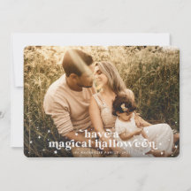 Ha ett Magic Halloween-fotokort