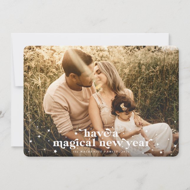 Ha ett magiskt nytt fotokort meddelande (Framsida)