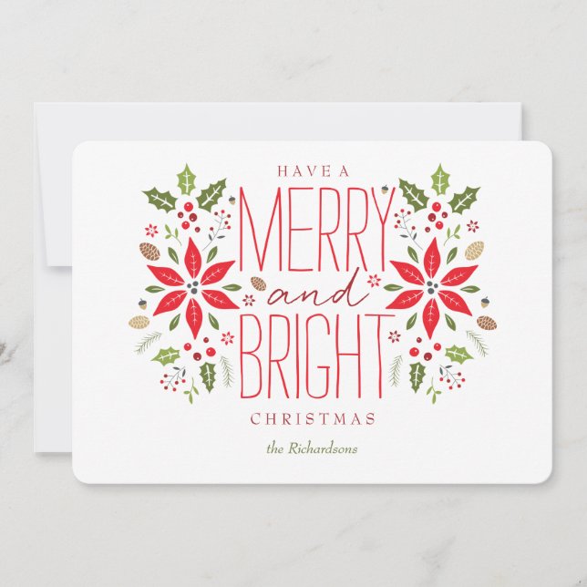 Ha ett Merry- och Bright julkort (Framsida)