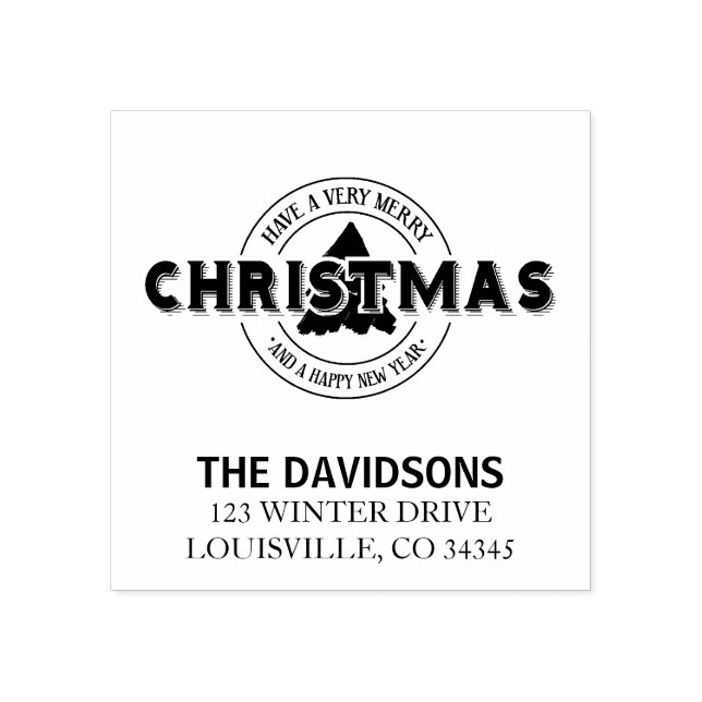 Ha ett mycket fint litet julmonogram stämpel (Tryck)