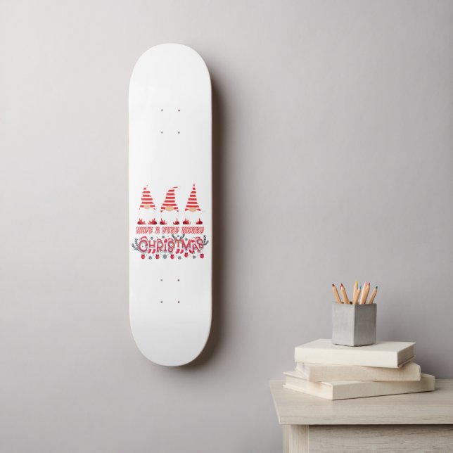 HA ETT MYCKET GOD JUL MINI SKATEBOARD BRÄDA 18,5 CM (Väggkonst)