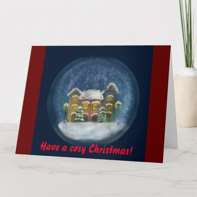 Ha ett mysigt julkort kort (Framsida)