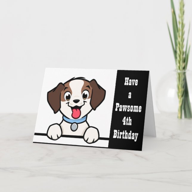 HA ETT **PAWSOY 3 BIRTHDAY**-KORT KORT (Framsida)