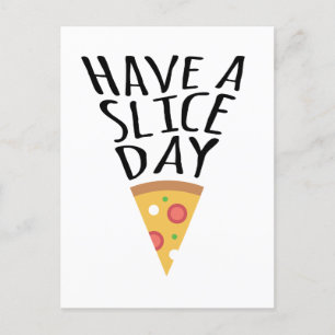 Ha ett pizzavykort på segmentdagen vykort