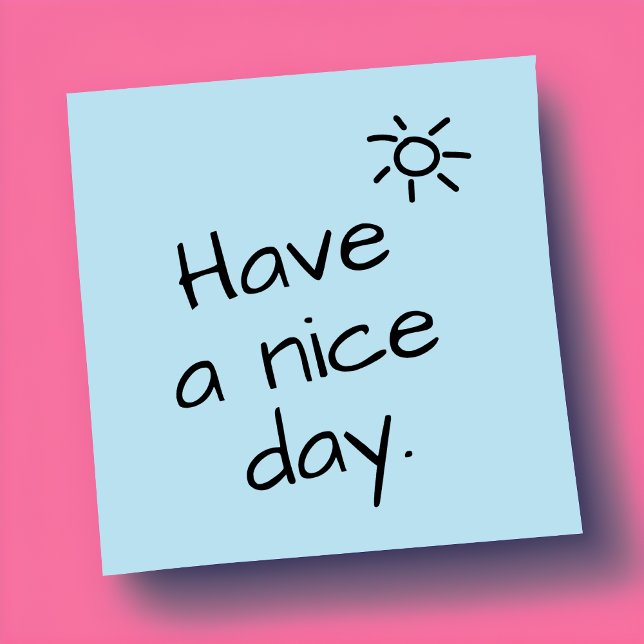 Ha ett positivt inlägg på Nice-dagen Post-it Block (Brighten someone's day with a positive post it note ☀️)
