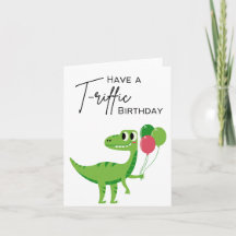 Ha ett T-riffic Birthday - Pun Card