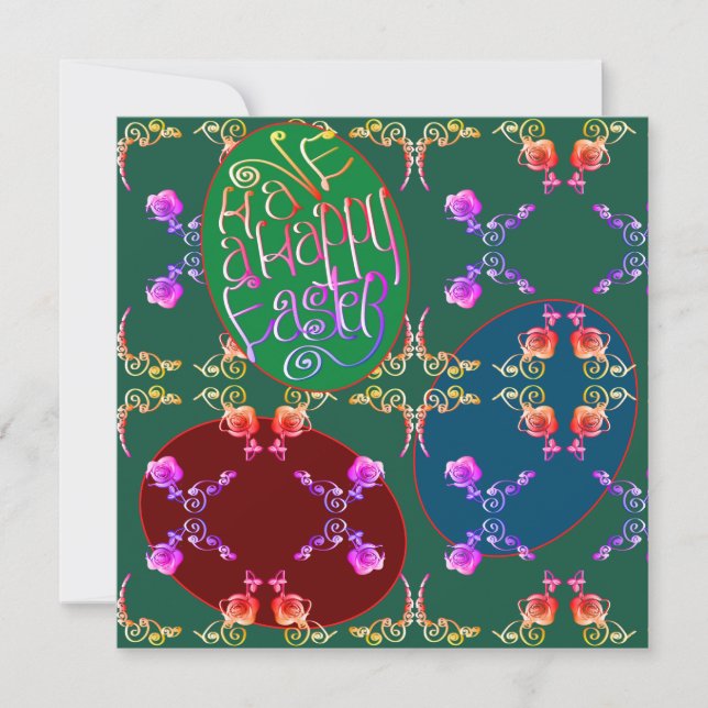 "Ha ett tomt Grönt för ägg från Glad påsk" Julkort (Framsida)