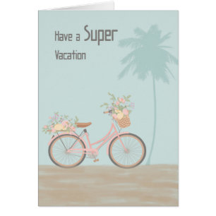 Ha ett Toppen Vacation Card med Bike Hälsningskort