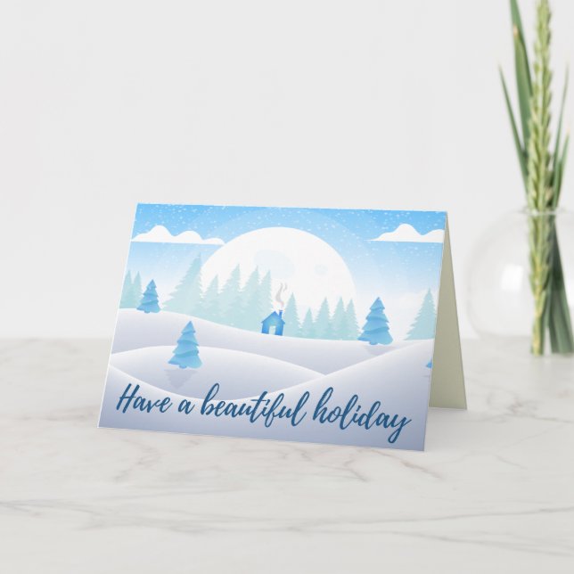 Ha ett vackert Helgdag kort (Framsida)