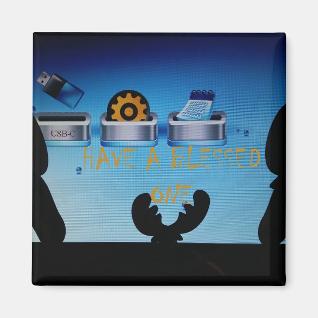 Ha ett välsignat God jul - en Festive Digital Magnet (Framsidan)