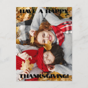 Ha ett vykort för foto-Helgdag i Happy thanksgivin