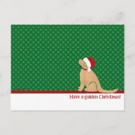 Ha ett vykort för Grönt på gyllene jul