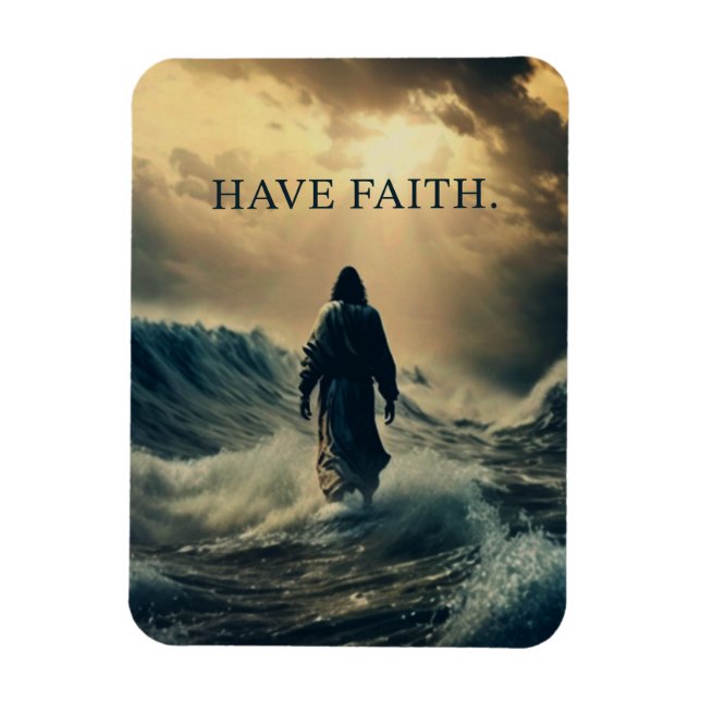 Ha Faith - Jesus Kristus Quote Christian Faith Magnet (Vertikal)