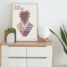 Ha Faith Scripture Verse Heart Händer Poster