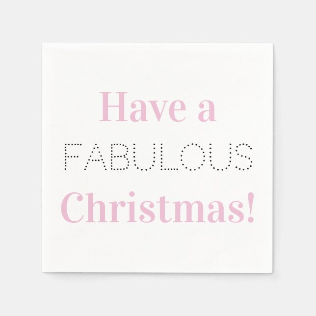 Ha fantastiska julklappar | Modern Rosa Party Pappersservett (Framsidan)
