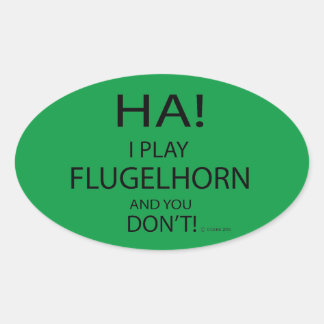 Ha Flugelhorn Oval Sticker Ovalt Klistermärke