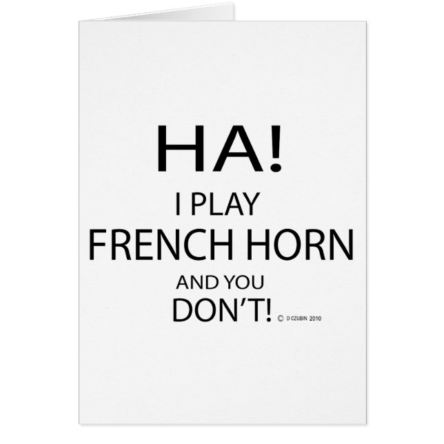 Ha Fransk Horn Hälsningskort (Framsidan)
