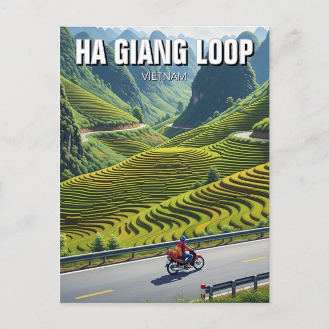 Ha Giang Loop Vietnam Travel Vykort (Framsida)