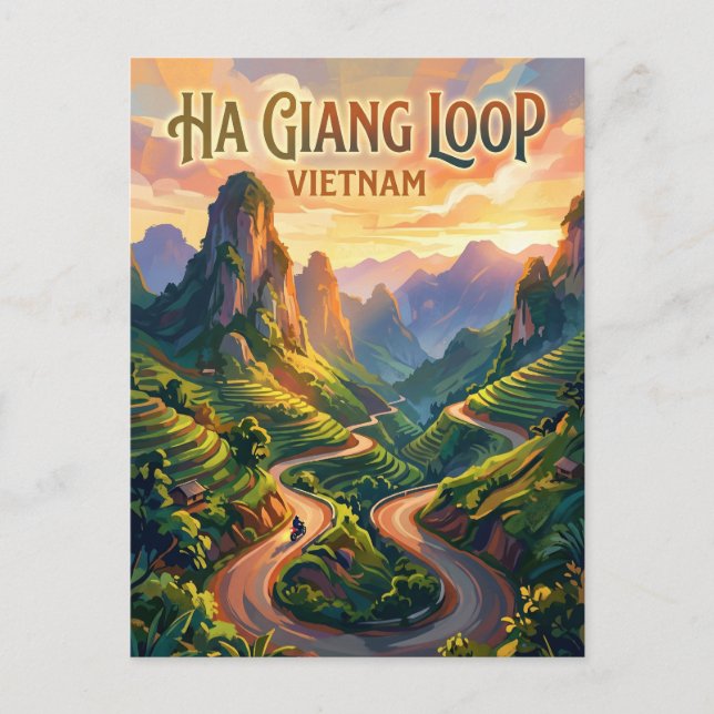 Ha Giang Loop Vietnam Vykort (Framsida)