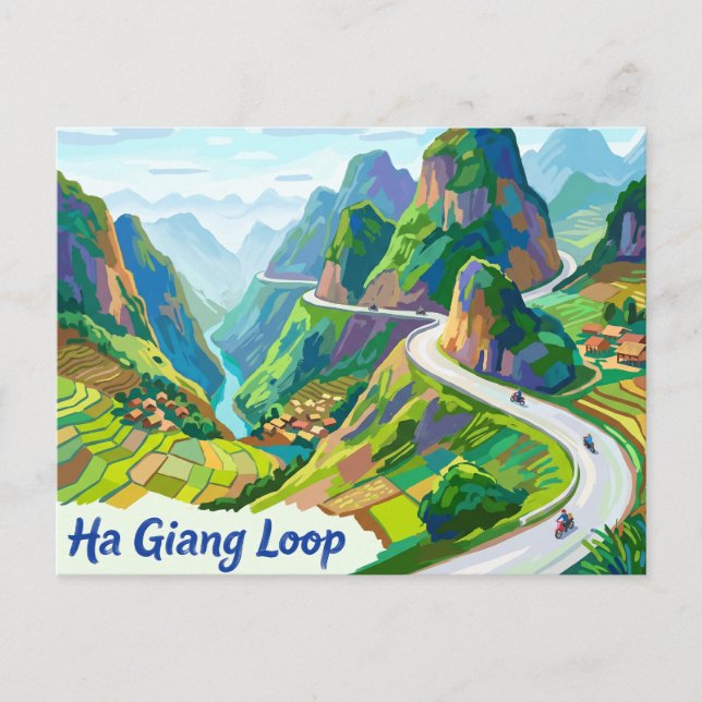 Ha Giang Loop Vietnam Vykort (Framsida)