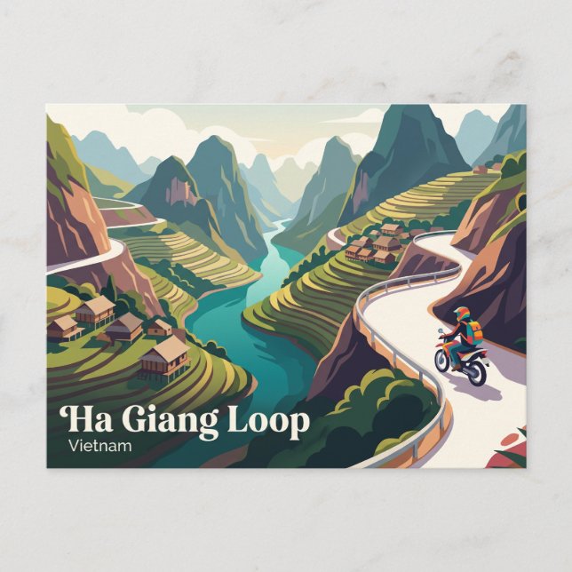 Ha Giang Loop Vietnam Vykort (Framsida)