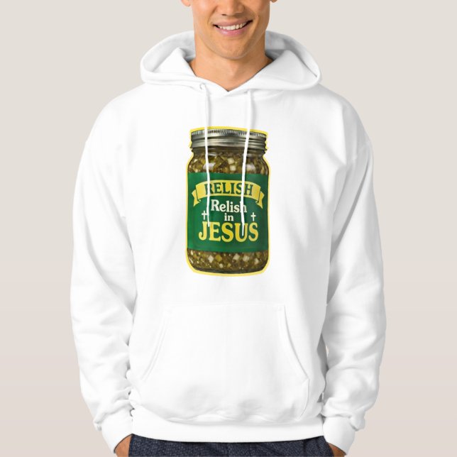 Ha glädje i JESUS - Kristet Hoodie (Framsida)