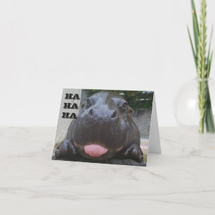 HA HA SAYS HIPPO BABY PÅ DIN **60:e födelsedag" Kort