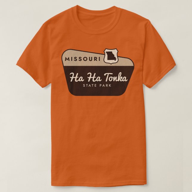 Ha Ha Tonka State Park Missouri Välkomstskylt T Shirt (Design framsida)