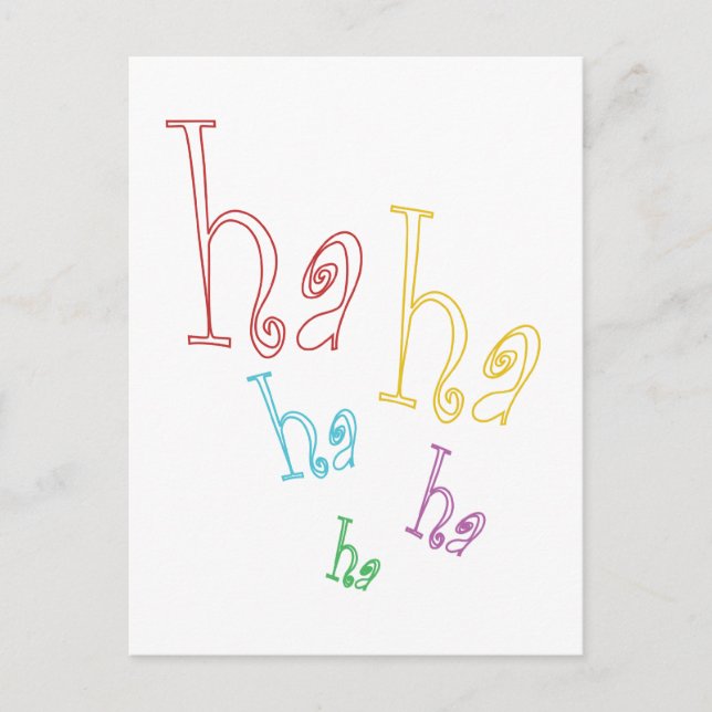 Ha ha! vykort (Framsida)