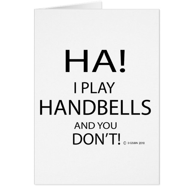 Ha Handbells Hälsningskort (Framsidan)