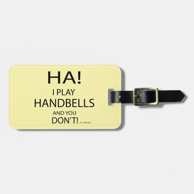 Ha Handbells Luggage Tag Bagagebricka (Horisontell Framsida)