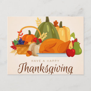 ha Happy thanksgiving Vykort