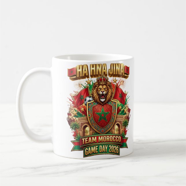 🇲🇦 HA HNA JINA Team Marocko Speldag 2026  Kaffemugg (Vänster)