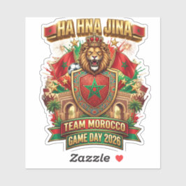 🇲🇦 HA HNA JINA Team Marocko Speldag 2026  Klistermärken